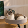 Lit Rond de Bureau pour Chat – Nid Doux et Confortable avec Hauteur Réglable et Cadre d’Escalade Ma boutique