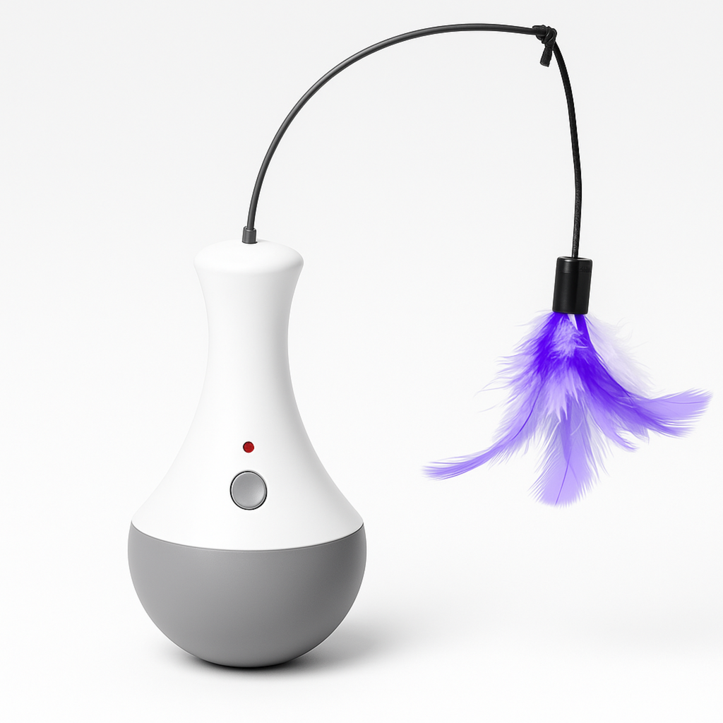 Jouet Interactif Automatique pour Chat – Rotation 360°, Plumes Amovibles, Moteur Silencieux Ma boutique
