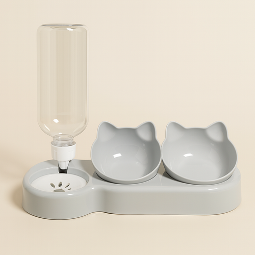 Bols 3 en 1 pour Animaux – Gamelle Inclinée avec Distributeur d’Eau par Gravité, Protection du Cou pour Chats et Chiens Ma boutique